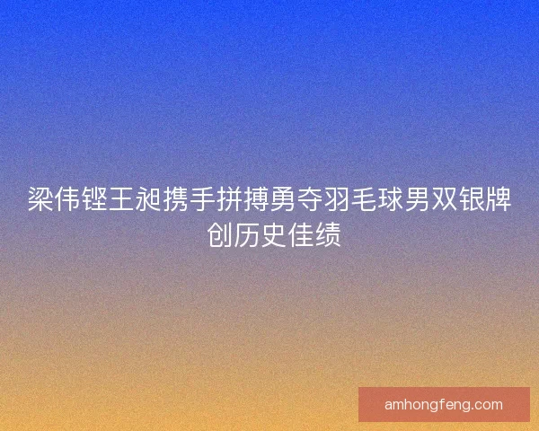 梁伟铿王昶携手拼搏勇夺羽毛球男双银牌 创历史佳绩