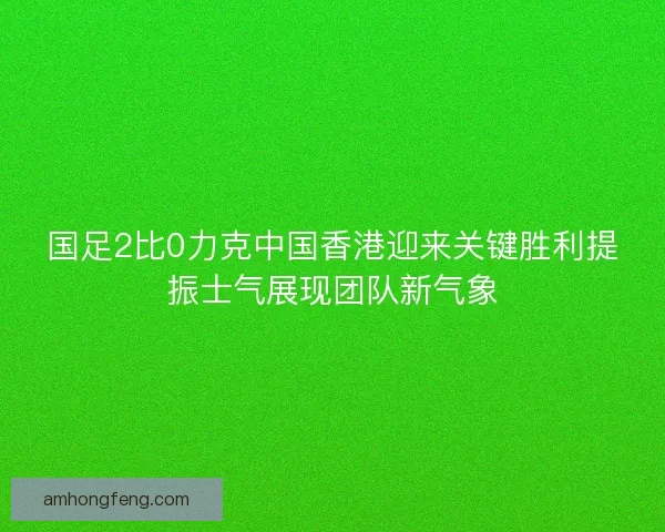 国足2比0力克中国香港迎来关键胜利提振士气展现团队新气象